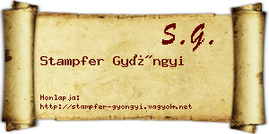 Stampfer Gyöngyi névjegykártya
